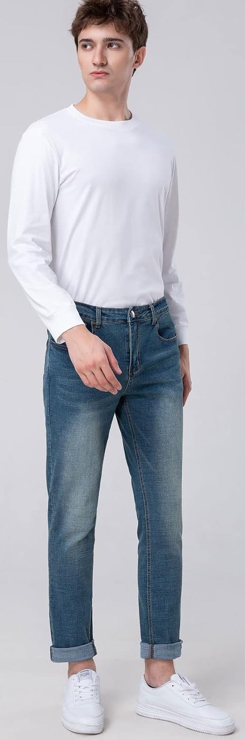 Men’S Slim Fit Jeans Tapered Jeans