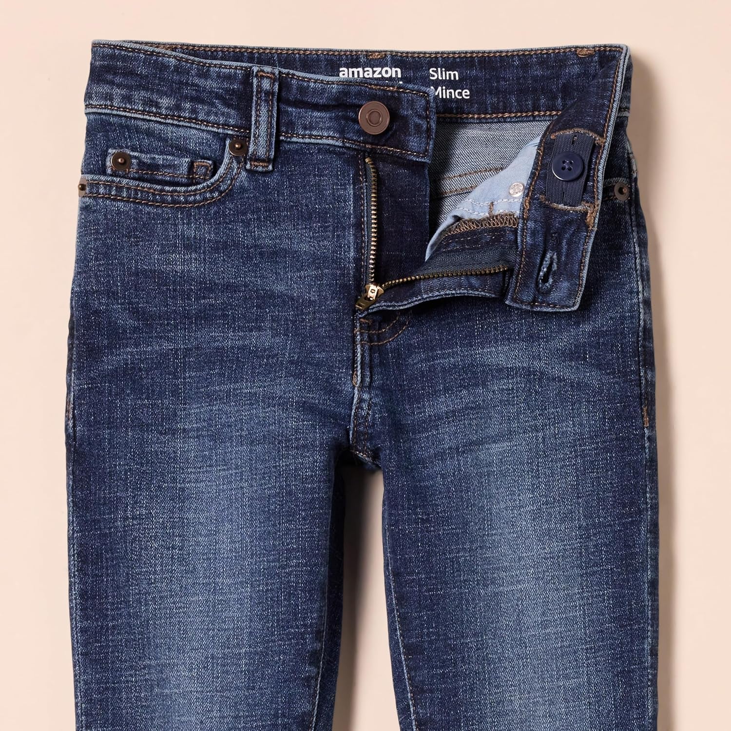 Boys' Slim Fit Stretch Denim Straight Leg Jeans